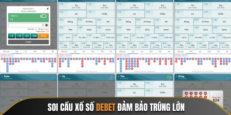 Soi cầu xổ số Debet đảm bảo không sợ lỗ